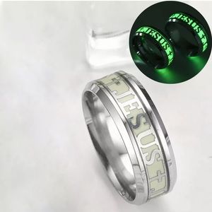 Luminous “Jesus” & Cross Glow In The Dark Ring!